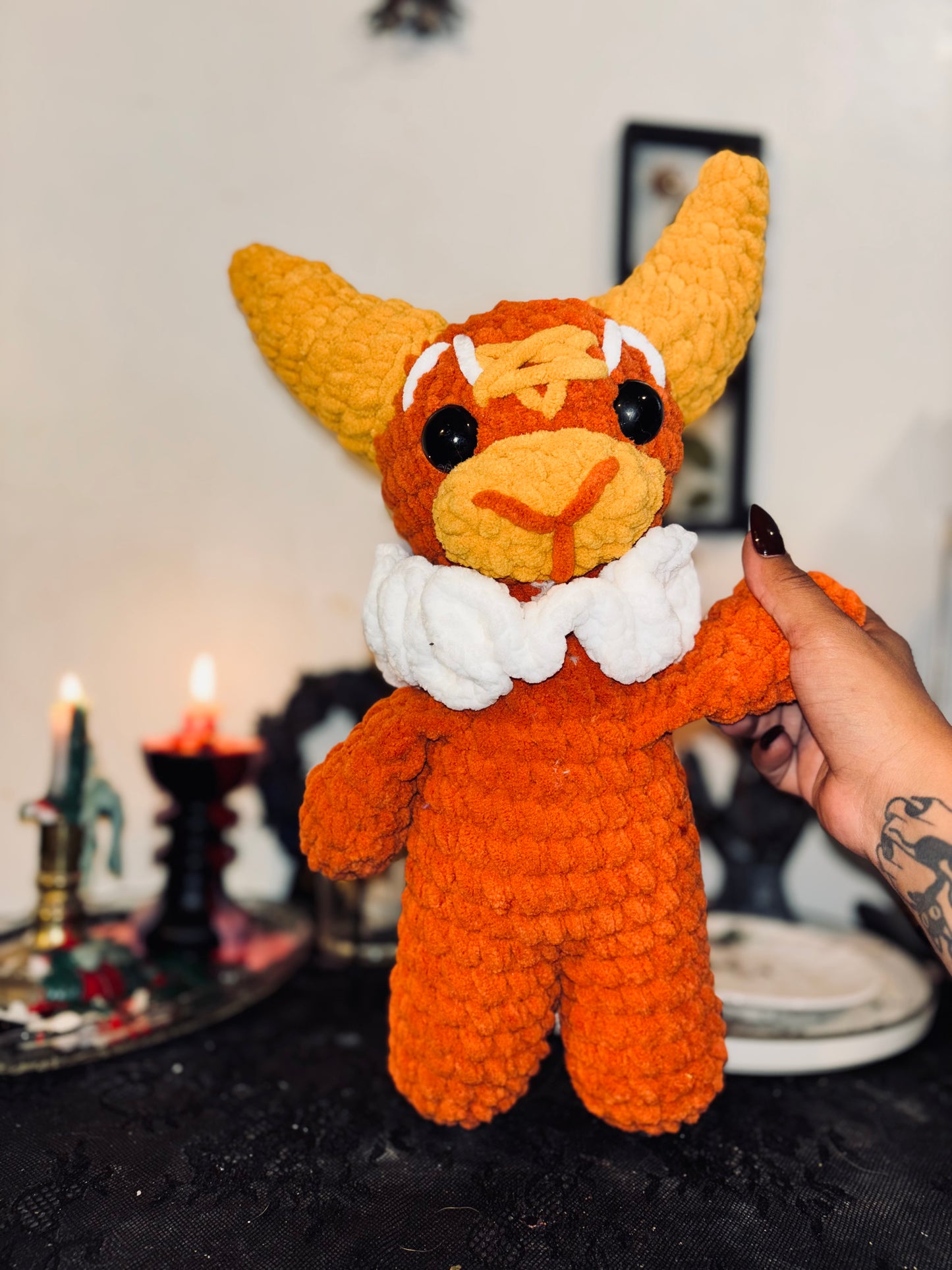 orange clown Baphomet