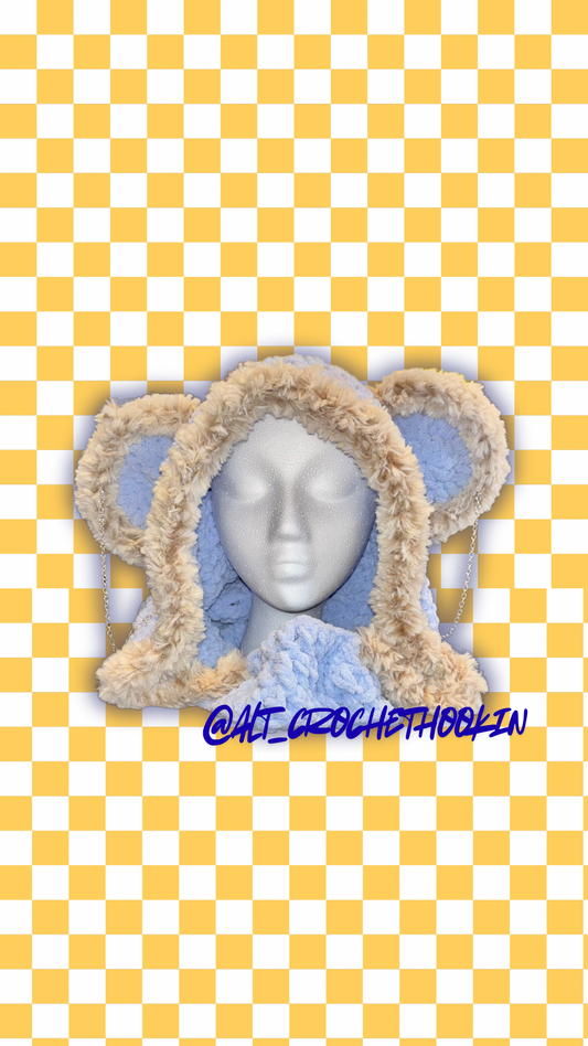Crochet Bear Ear Hood